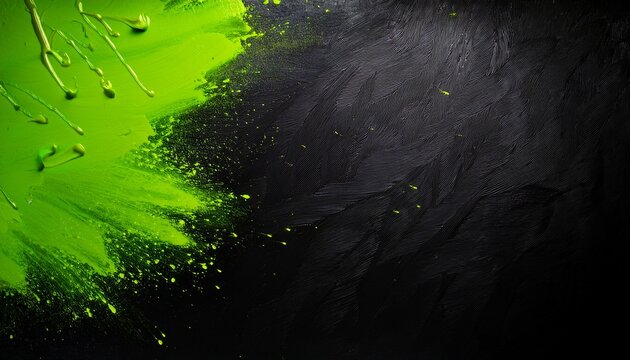 dark textured background with a vibrant neon green splash in one corner for a striking contrast