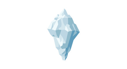 A striking illustration of a majestic iceberg floating in icy waters. © Gustavo