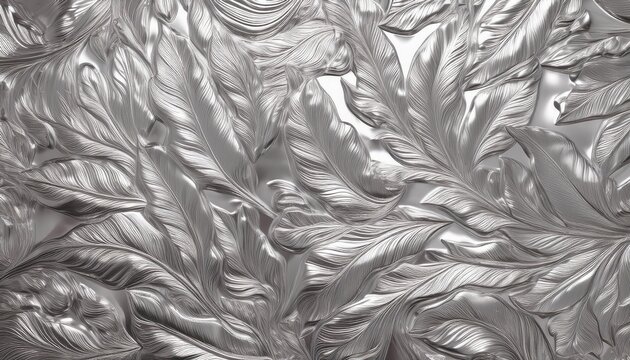 shiny metallic silver leaf foil texture background