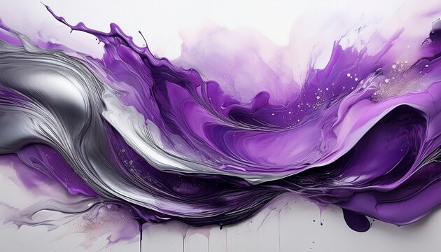 combining lilac and titanium grey in an abstract futuristic texture isolated on a white background generative ai