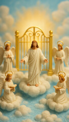 Obraz premium Heavenly scene with angels