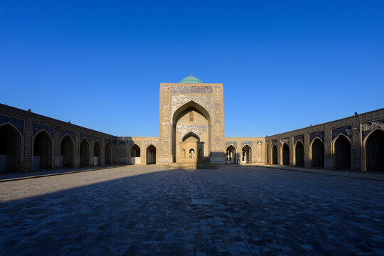 Kalan Mosque Inner Courtyard in the Morning, Poi kalyan Complex, Bukhara, Uzbekistan