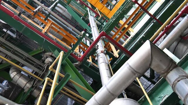 Large-scale industrial infrastructure designed for efficient chemical processing and material transport represents engineering innovation, safety standards, automation, and Industry 4.0 manufacturing 