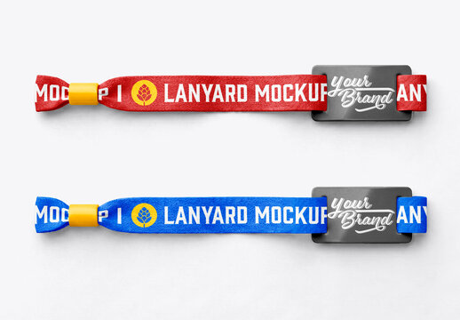 Tag wristband mockup set
