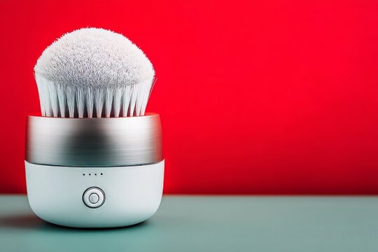 Advanced Facial Cleansing Brush for Deep Clean and Skin Care on Vibrant Backdrop