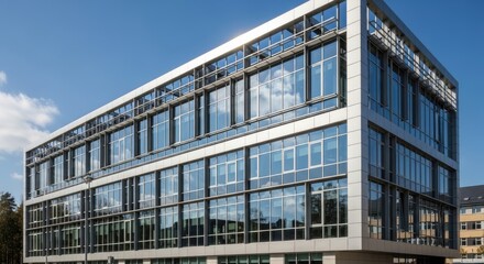 Obraz premium modern office building with glass facade