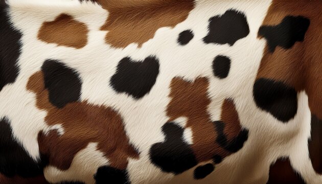 realistic full frame cowhide rug with random scattered spots