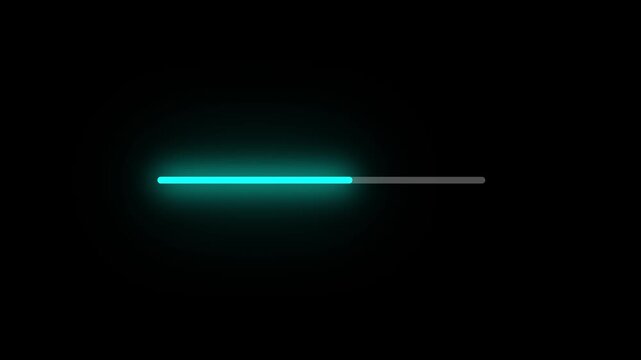 Loading bars and progress indicators on black background.