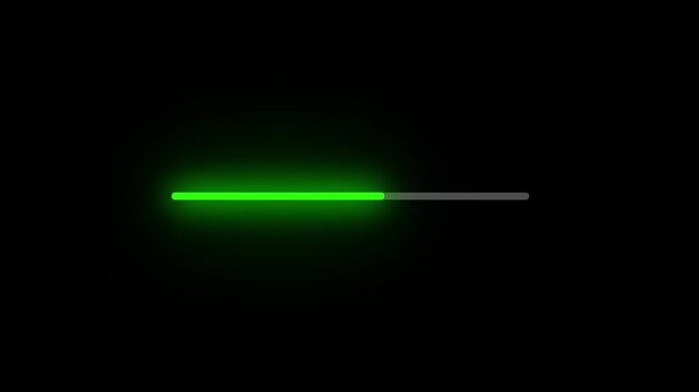 Loading bars and progress indicators on black background.