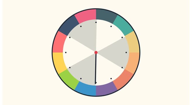 Colorful rotating fortune wheel animation for games animation