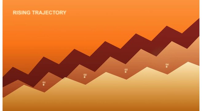 Rising trajectory business growth chart animation financial chart