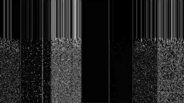 Distorted images and glitch effects animation