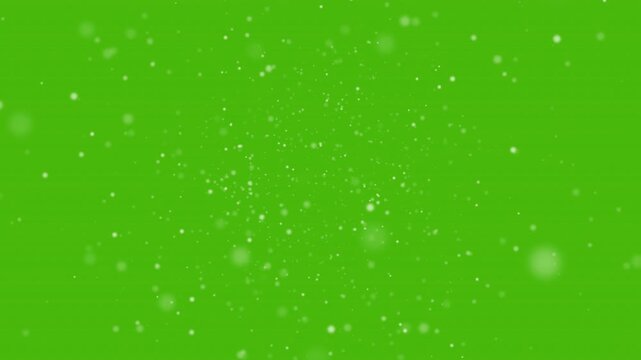 floating particles animation, glowing dust overlay, abstract particle effect, bokeh lights, green screen background