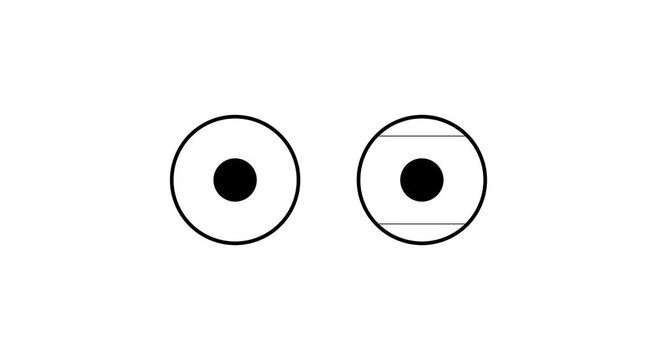 Abstract 3 d geometric sphere and minimalist eye animation