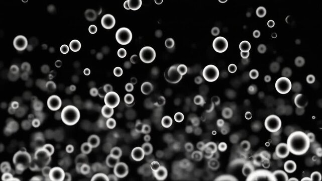Cinematic Translucent Rainbow Micro-Bubble Particles Drifting Slow Motion Animation