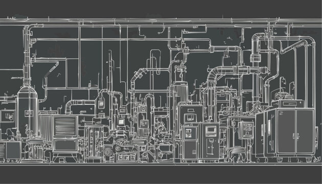 Smart home hvac technology vector icons set