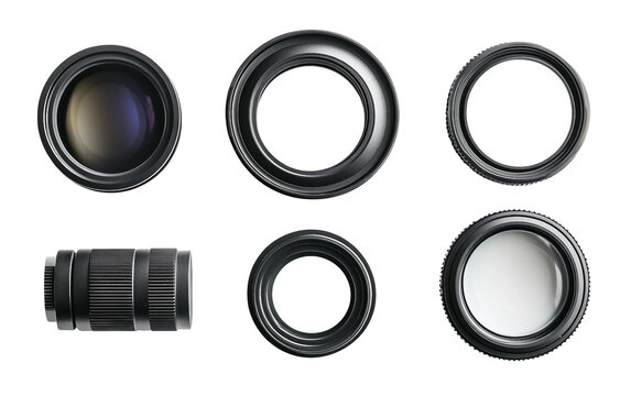 Universal Phone Lens Kit With Wide Angle Macro And Telephoto Lenses For High Quality Mobile Imaging Isolated on transparent background PNG