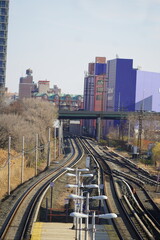 Obraz premium Urban Train and Transit Landscape