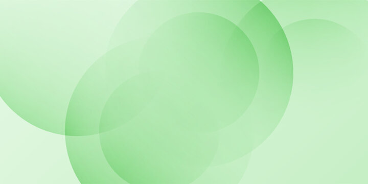 Abstract light green gradient background with soft translucent intersecting circles and organic curves. Vector illustration