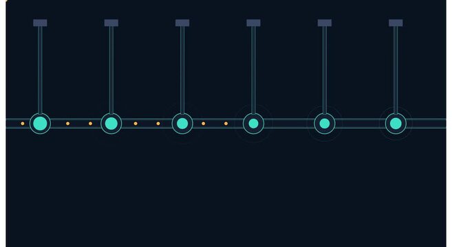 Abstract digital timeline infographic motion animation