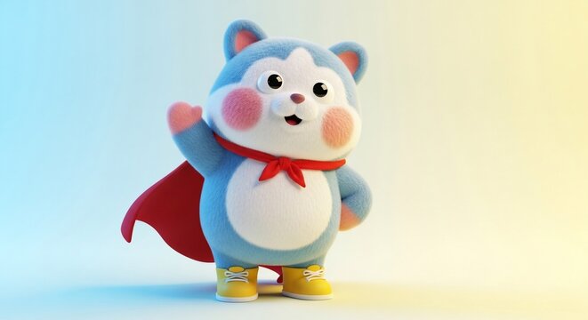 Cartoon superhero character illustration