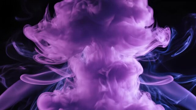 Purple Smoke Swirling in Darkness.