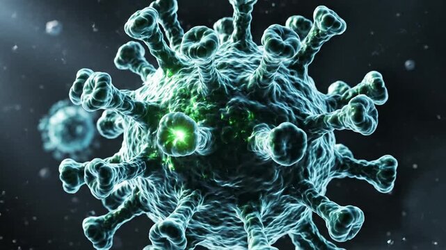 Virus Microscopic Rendering as Scientific Healthcare Concept