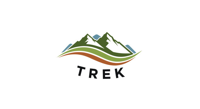 Trek logo with mountain graphic design.