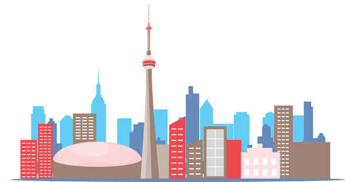 Toronto City Skyline Vector Illustration