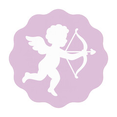 Obraz premium PNG Cupid silhouette with bow