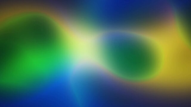 Dark multi-tonal abstract gradient background with vibrant flowing waves. Colors: Emerald Green and Amber. Perfect for artistic music videos