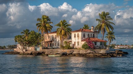Fototapeta premium Encapsulated in time: cuba under continual constraints. Rule thirds. Cuba as an island under embargo: a timeless tale of resilience and persistence. Strong contrast. Clean layout.
