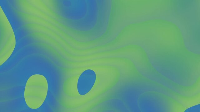 Modern abstract background featuring smooth organic contour layers, flowing topographic patterns, and a vibrant green and blue gradient color palette. Inspired by terrain maps, elevation lines, and na