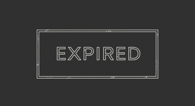 Expired Digital Stamp Outline on Dark Background