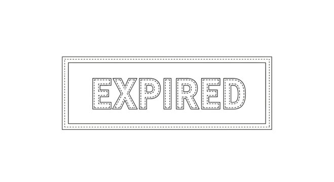 Expired Dotted Outline Stamp Graphic Illustration