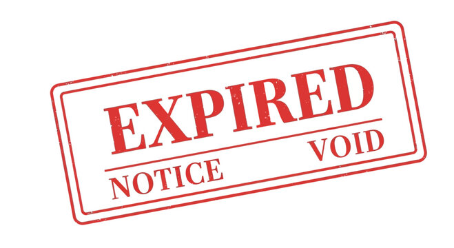 expired notice void stamp