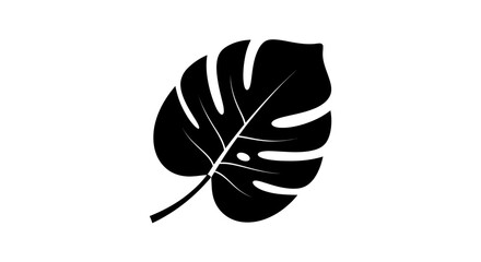 Minimalist Monstera Leaf Vector Illustration © TDF CREATIVE