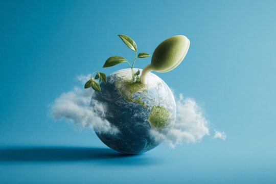 Planetary blossoming: nature's triumph over adversity. Strange b