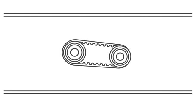 Synchronous Timing Belt Drive System with Toothed Pulleys and Parallel Guides