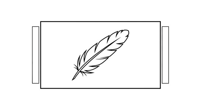 feather in a scroll