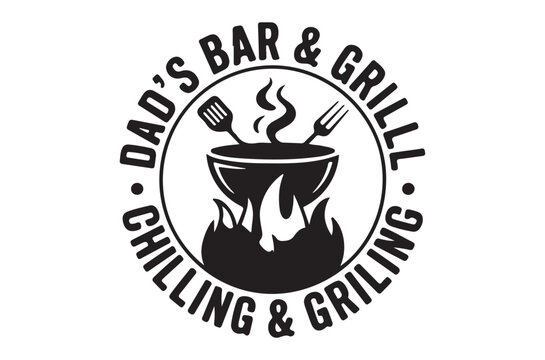 barbecue grill logo black and white bbq