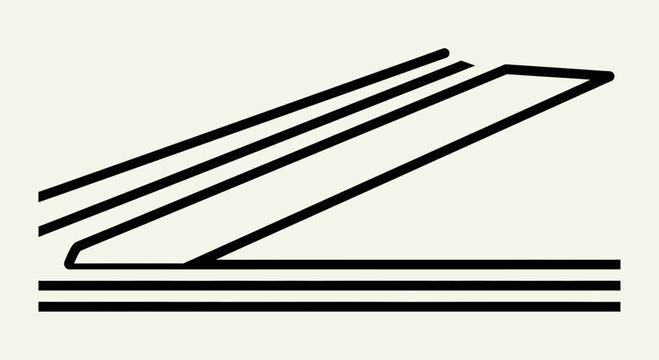 angled lines, black lines, geometric shape