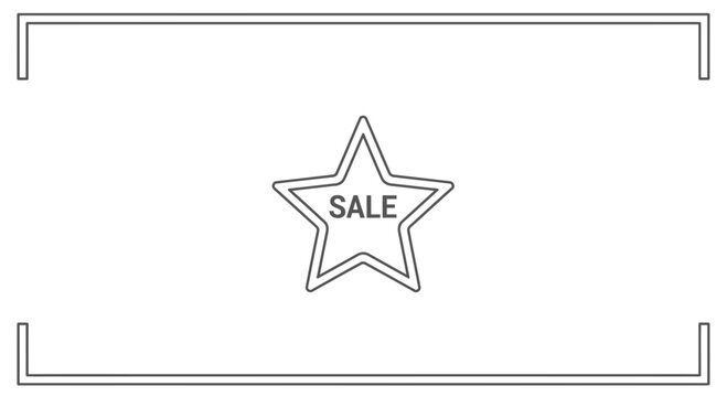 Star shape sale tag icon, graphic element for marketing and promotion