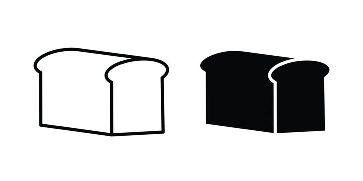Bread loaf icon vector. pictogram illustration on white background.