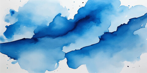 Abstract blue watercolor background with a 3D illustration of a Europe continent map showing country borders, national states, and land contours for travel and geography design © Al Amin
