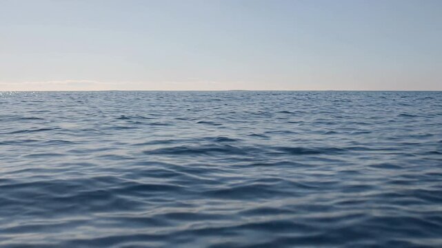 POV Bobbing In The Middle Of A Vast Calm Ocean With No Land In Sight