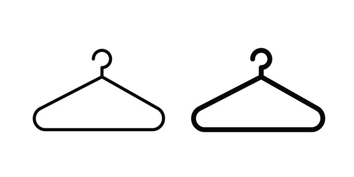 Clothes hanger icon vector. pictogram illustration on white background.