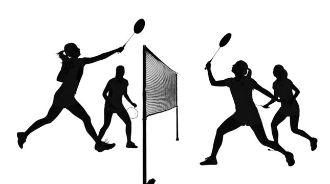 Women playing frisbee in athletic action