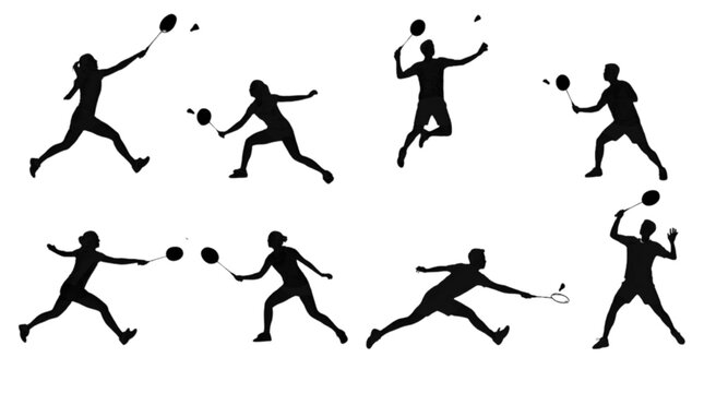Silhouette people playing soccer with bouncing ball
