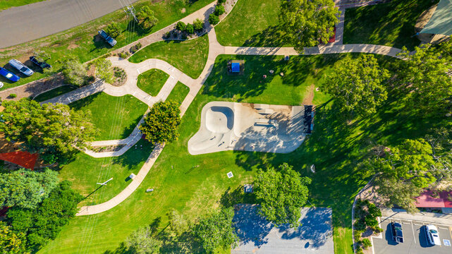 Aerial view of Bunting Park in Calliope